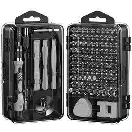 Juego de Desarmadores de Precisión 115 en 1,Destornilladores de Precision Extraíble Profesional Magnética, para Smartphone, PC, Portátil,Juguetes Laptop, Gafas, Reloj, Destornillador Gafas(Gris)