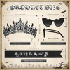 JaGely 3 Pcs 30th Birthday Party Accessories Set, Black Crown