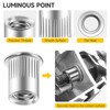 Mywish 100Pcs #10-24 Rivet Nuts, 304 Stainless Steel Flat Head