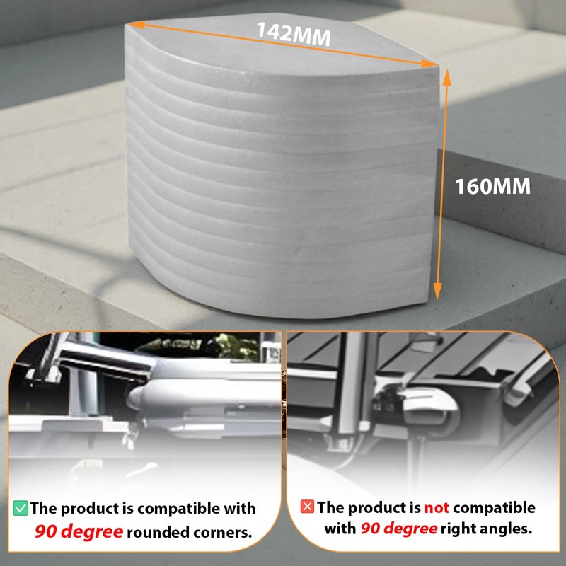 CWaveRow Pontoon Boat Corner Caps Deck Protection Dock Corner Bumper