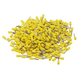 1000pcs E1008 Insulated Ferrules Terminal Copper PVC Pin Cord End Connector for Electronic Industry