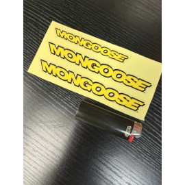 Mongoose BMX Yellow/Blue Fork & Handlebar Decals (3 decals included)