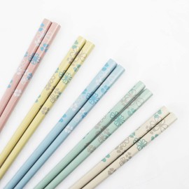Ishida 67066 Chopsticks for Guests, Glush Clover, 5 Pairs, Anti-Slip, 9.1 inches (23 cm), Made in Japan