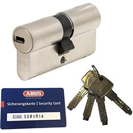 ABUS EC660 Profile Double Cylinder Length (a/b) 45/45mm (c=90mm) with 4 Key, with Security card