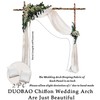 DUOBAO Rainbow Chiffon Wedding Arch Decor Kit - 2 Panels