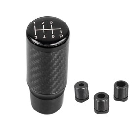 muge racing Gear Shift Knob，Car Gear Knob Shifter 6 Speed Universal Aluminum Gear Shifter Stick with 3 Adapters(Black)