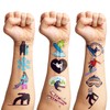 Winter Skiing Temporary Tattoos 10 Sheets 100 PCS Snowboard Party