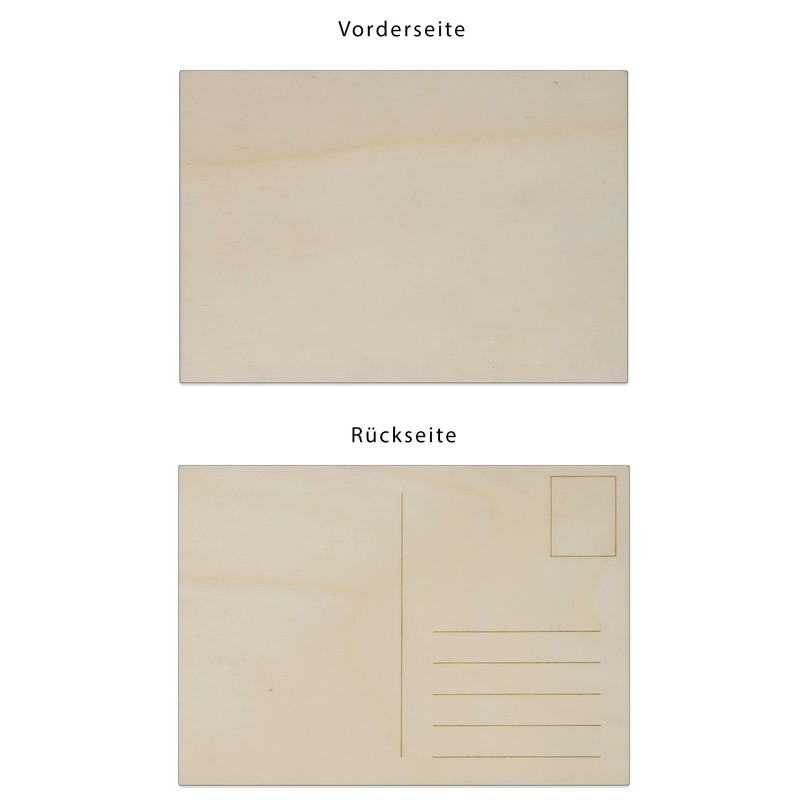 Woodland Mail Wooden Postcards for Drawing, Painting or for Own