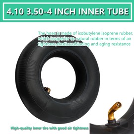 Tworider 2 Pcs 4.10/3.50-4" Replacement Inner Tubes, Heavy Duty Inner Tubes For Such As Lawn Mowers, Trailers,Trolleys,Wheelbarrows, Snow Blowers, And More, Garden Cart,Tractor
