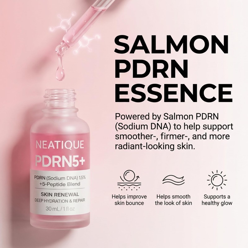 NEATIQUE PDRN 1.5% with 5-Peptide Blend Hydrating Face Serum, 1