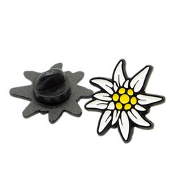 Café Viereck ® German Army Lapel Pin Edelweiss - 2.2 cm Edelweiss Badge - Premium Pin for Uniform, Jacket, Shirt - Mountain Soldier Mountain Hunter Alpine Flower - Made in Germany, Nickel, No Gemstone