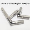 1/4 to 4mm Bit Adapter, Hex Screw Driver Bit Adapter
