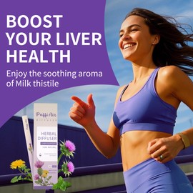 PUFFIAIR Herbal Aromatherapy Inhaler | Infused with Milk Thistle, Dandelion, Chrysanthemum & Mint Extracts - 600 Uses