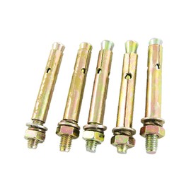 sourcingmap 5 Pcs M8 x 80mm Hex Nut Expansion Bolt Sleeve Anchors