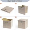 EITMOW Storage Bins with Lids,13 x 13 Inch Foldable Fabric