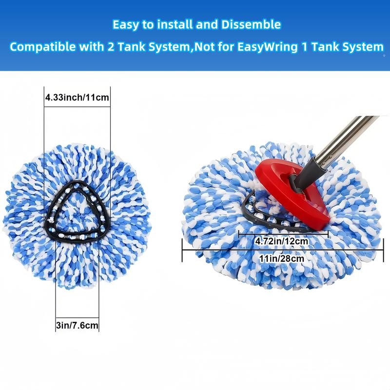 Spin Mop Head Replacement & Shower Floor Scrubber，Compatible with Ocedar