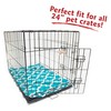 24" Trellis Teal Blue Crate Dog Bed Mat By Majestic