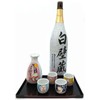 JapanBargain, Porcelain Sake Set Sake Bottle and Sake Cups Saki