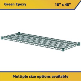 Zedfire (2-Pack 18" x 48") Green Epoxy Additional Heavy Duty Shelving, Wire Shelf for Shelving Units, NSF Replacement Shelves for Wire Rack