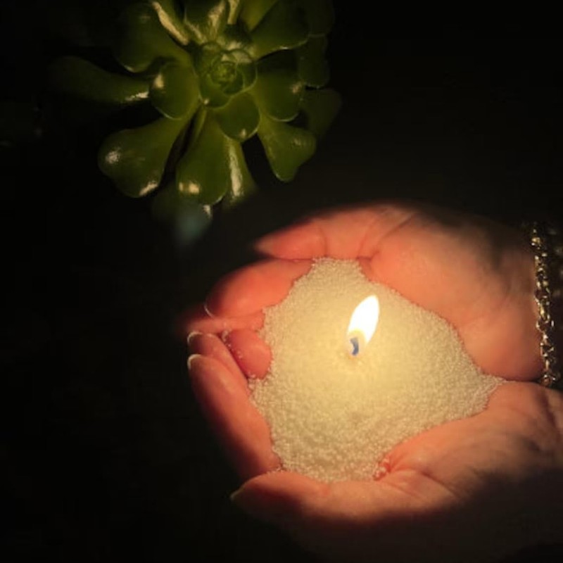 Niceme Snow Pearled Candles - 12Oz Customized Powdered Candle Sand
