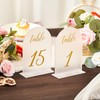 SHINVALE Arch Acrylic Wedding Table Numbers with Gold Foil Font