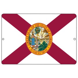 Rogue River Tactical Florida State Flag Metal Tin Sign Wall Decor Man Cave Ba...