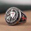 HZMAN Stainless Steel Knights Templar Ring for Men Boys Retro