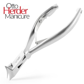 OTTO HERDER Nail Pliers - Head Cutter Toenail Pliers for Strong Toenails 14 cm Stainless Steel 2 cm Cutting Surface - Nail Clippers Also for Toenails and Thick Ingrown Toenails
