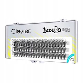 Clavier BeDu2o False Eyelashes in Tufts Double Volume Eyelashes in a Tuft, Various Lengths from 8 to 14 mm, Ultra Volume, for a Perfect Look (14 mm)