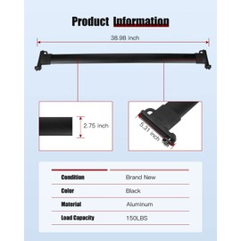 cciyu Cargo Racks for Ford Escape 2008-2012 Rooftop Luggage Canoe Kayak Carrier Rack Black Roof Rack Cross Bar - Fits Side Rails Models ONLY