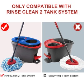 Red Spin Mop Head Base Compatible with Vileda RinseClean 2Tank Mop Head,Triangular Mop Base for Attaching RinseClean Mop Head to the Mop Handle,Doesn’t Fit Vileda Other Spin Mops