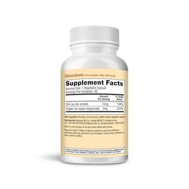 Bulletproof Zinc with Copper, Reliable and Quick Source of Energy (60 Capsules)