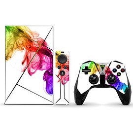 MightySkins Skin Compatible With NVIDIA Shield TV (2017) wrap cover sticker skins Rainbow Smoke