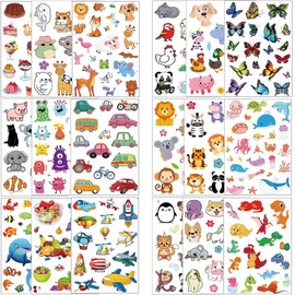 OSYLICT Kids Sticker,Animal Stickers, Water Proof Dinosaur Stickers, Decal Water Bottle Scrapbook Mermaid Stickers for Kids Boys Girls Teen Birthday Party Gifts