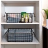 Home-Complete 2 pcs 16"x12" Large Stackable Wire Baskets, Organizer Stacking