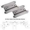 Double Action Spring Hinge, 2 Pack 3in Stainless Steel Double