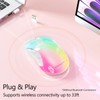 memzuoix 2.4G Wireless Mouse with Customizable Cover & 9-Color LED