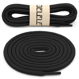 DELELE Round Shoelaces for Athletic Boot: Black Hiking Shoe Laces for Men&Women 67 inch 2 Pair