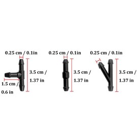 100 Pcs Mixed Auto Car Windshield Washer Hose Connectors Tube Pipe Fitting Adapter, 2/3 Way I Y Type Windshield Hose Connector Suitable for Most Car Windshield Washer Tubing