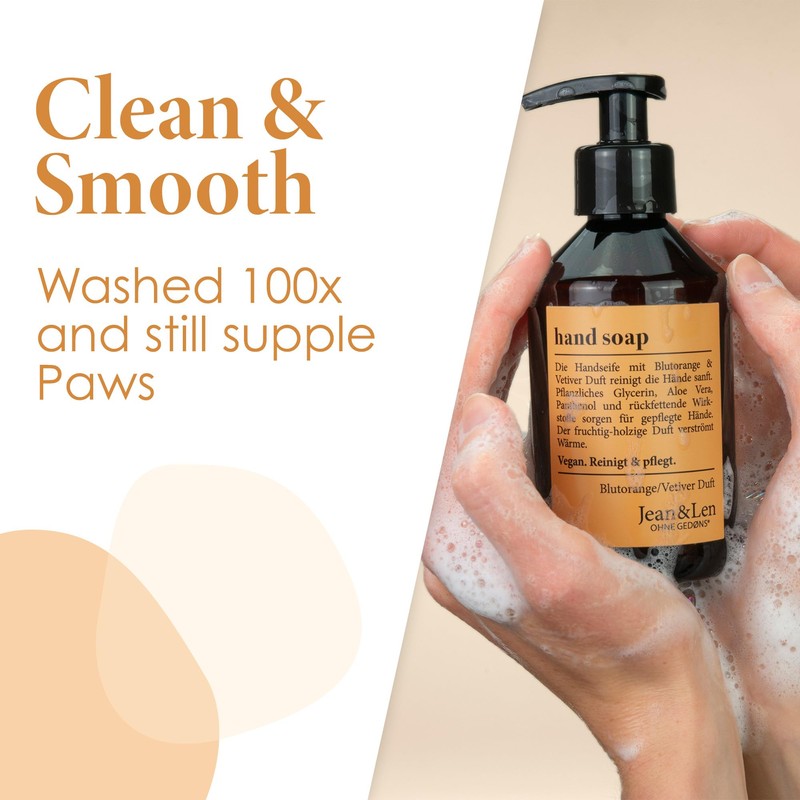 Jean & Len Hand Soap Fruity Scented of Blood Orange