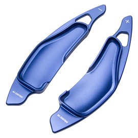 SK CUSTOM Steering Wheel Accessories Shift Paddle Shifter Extension Aluminum Alloy Blue Trim Cover compatible with Lexus IS 2006 2007 2008 2009 2010 2011 2012