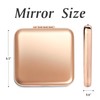 Compact Mirror for Purse, Metal Square Shell, Double-Sided 1X/2X Magnifying,