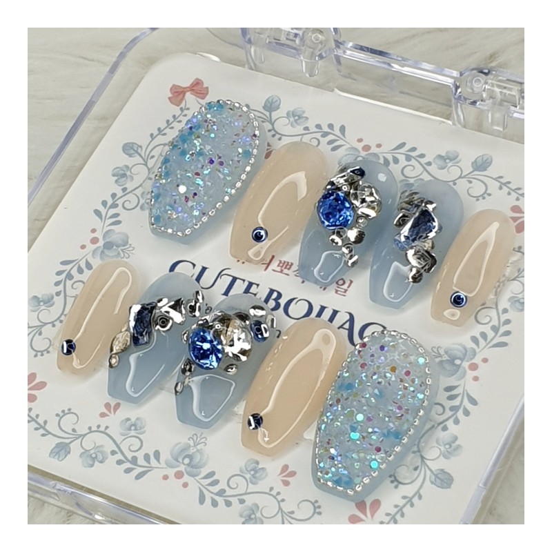 Sky Pixie Handmade Nail Tips - Oval XL / 스카이