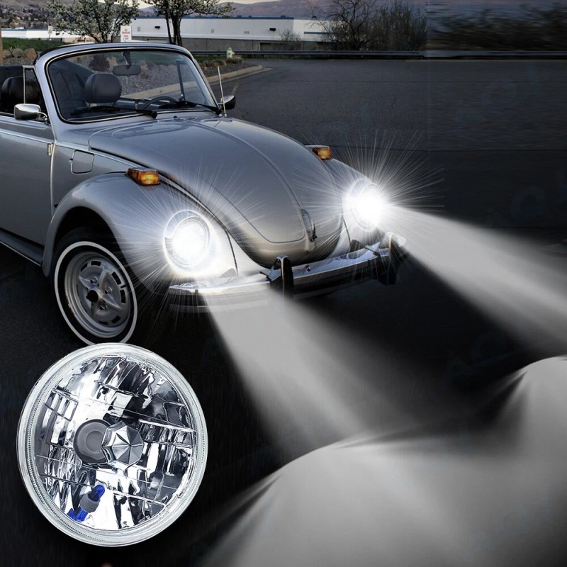 AQJ 4x 5.75" 5-3/4" Round LED Headlights Projector Beam for