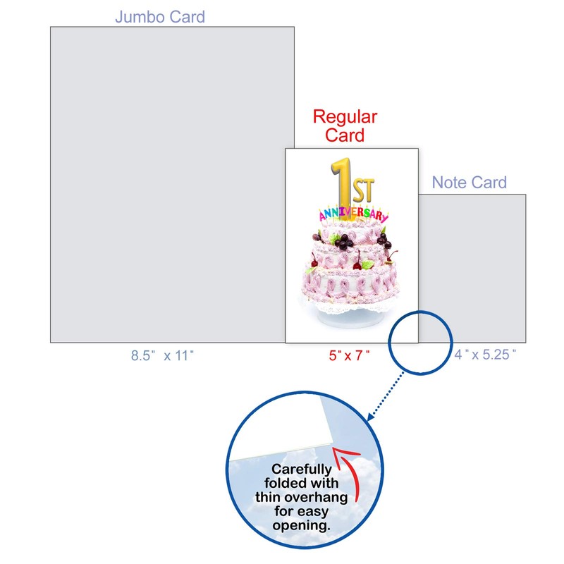 The Best Card Company - 1 Happy Anniversary Greeting Card