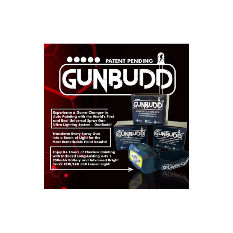 Atom Auto Paint Gun GunBudd® Universal Spray Gun Light COB/LED