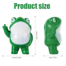 lasuroa Rebellious Frog Figurine, Resin Finger Frog Statues Ornament Home Decor Funny Statues for Yard and Garden Pond Decorations