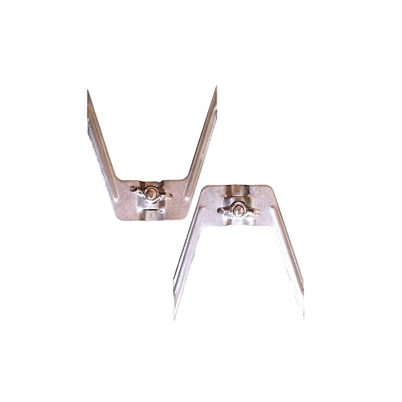 2 x BBQ Rotisserie Stainless Steel Spit Hooks / Forks
