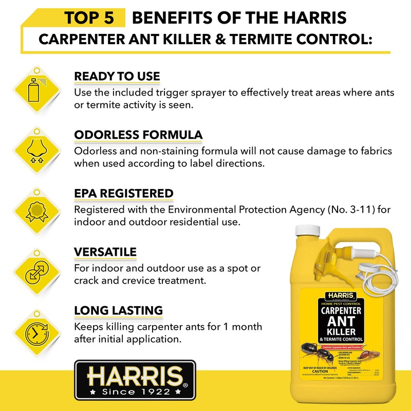 Harris Carpenter Ant Killer & Termite Control Treatment, Kills On