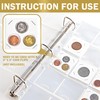 30 Sheets Uncle Paul Coin Binder Sheets for 2" x
